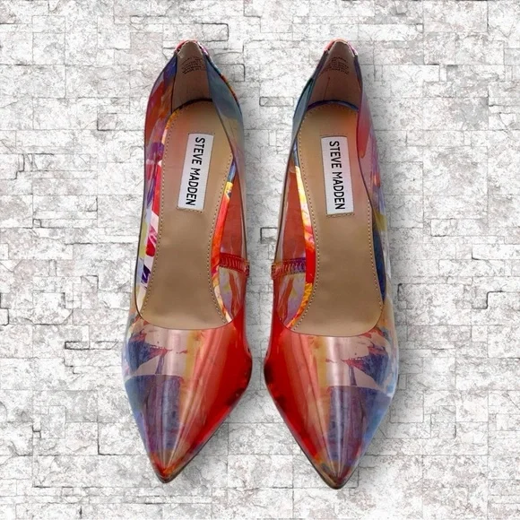 Steve Madden Vala Colorful Pointed Toe Pump Size 8 Rainbow - Picture 3 of 16